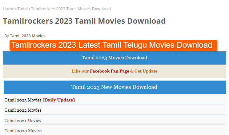 Tamilrockers 2023 Latest Tamil Telugu movies
