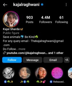 Kajal Raghwani Instagram