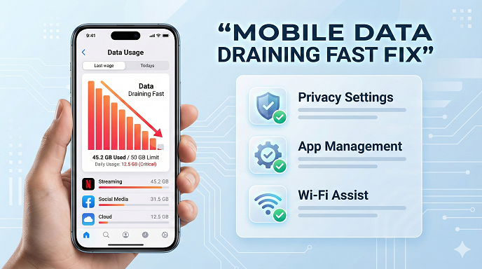 mobile data draining fast