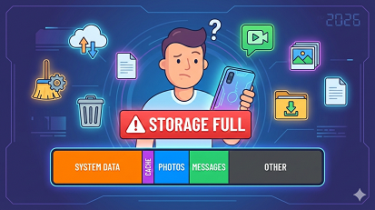 phone storage full but nothing installed 2026 2