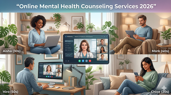 Online mental health counseling services 2026