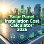Solar panel installation cost calculator 2026