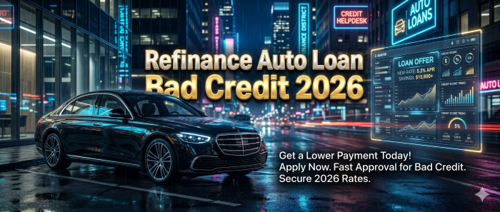 Refinance auto loan bad credit 2026