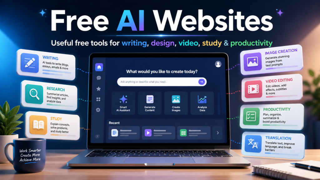 Free AI Websites That Actually Save Time: 18 Useful Tools for Work, Study, and Content Creation 1 free AI website 1